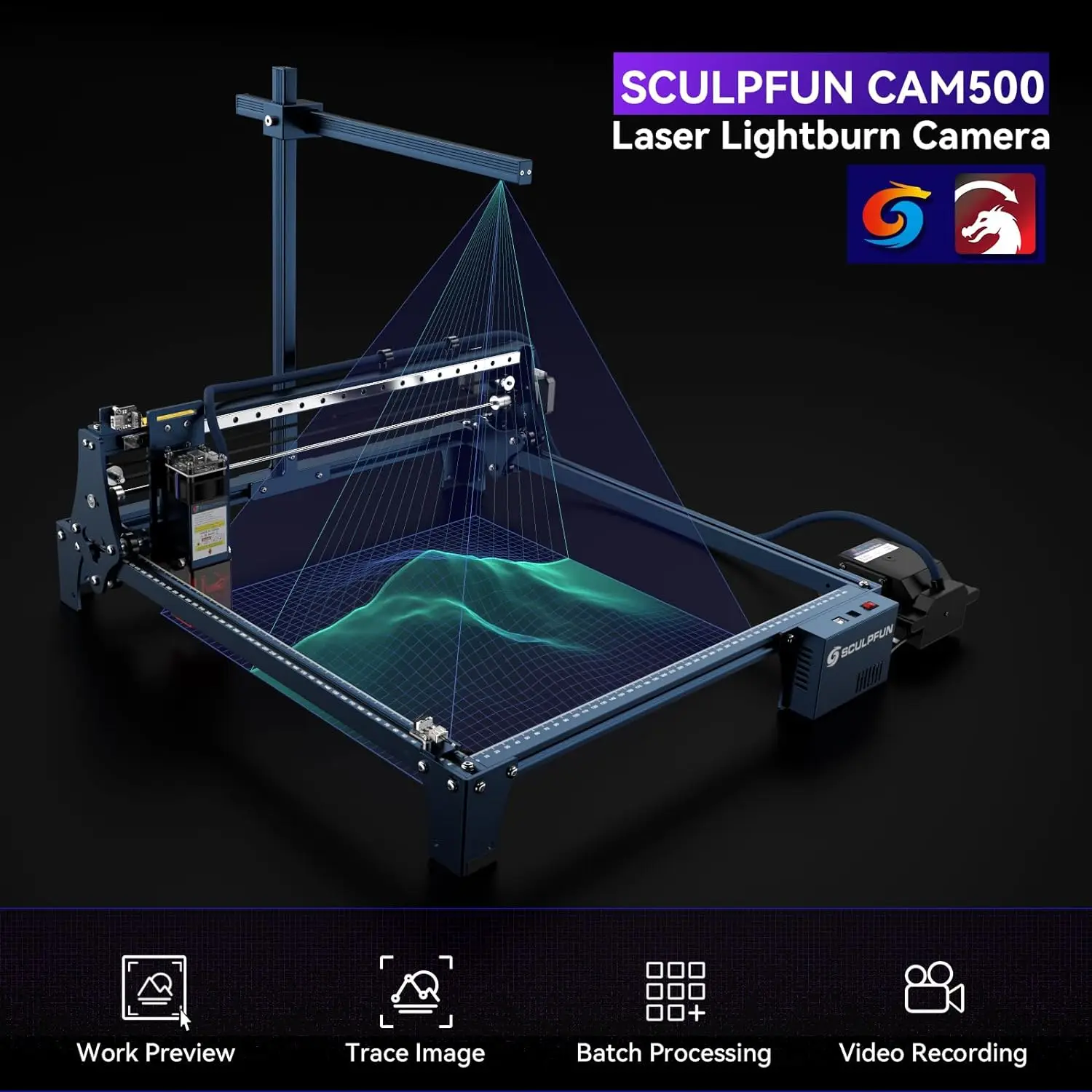 SCULPFUN CAM500 Lightburn Came - đánh giá và giá Industrial Laser Engraver