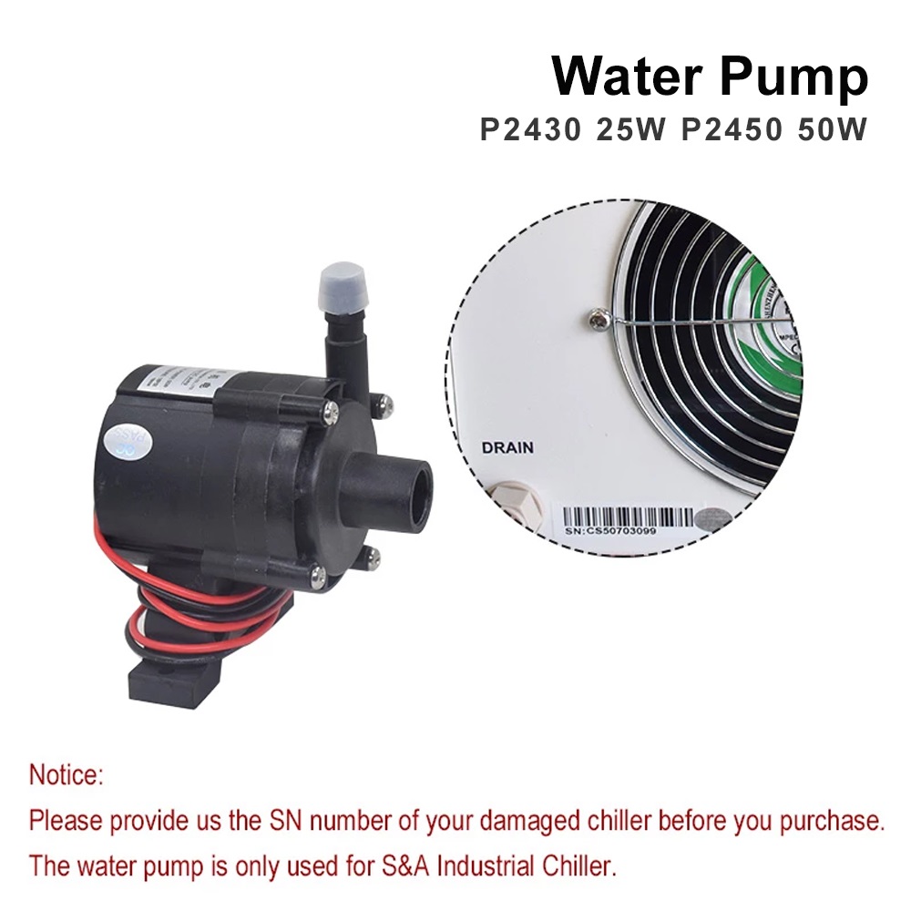 TEYU S&A Water Pump 25W 50W P2 - đánh giá và giá Laser Industrial Chiller