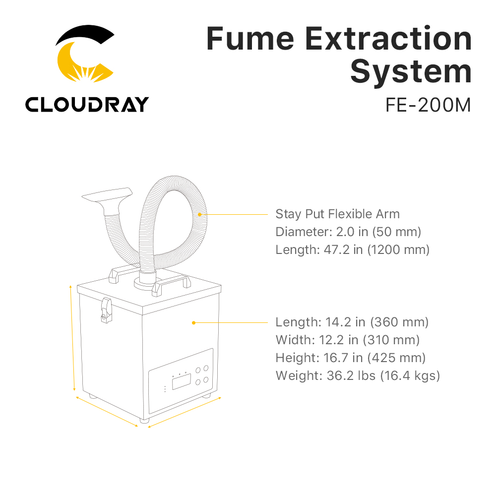 Cloudray Fume Extraction Syste - đánh giá và giá Laser Marking Machine